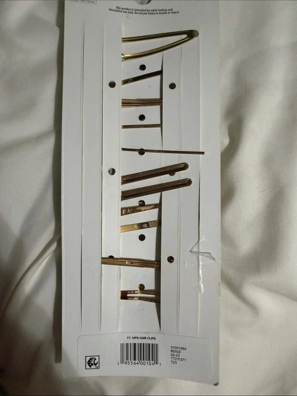 Elegant Pearl & Gold Hair Clip Set - 10 Piece Women's Accessories